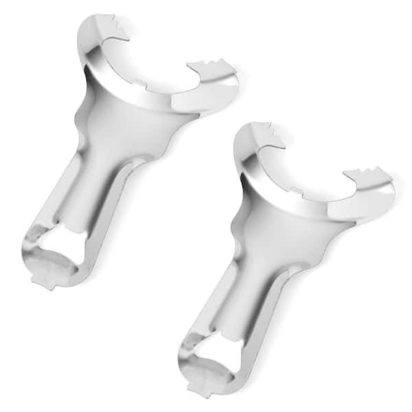 2 Piece Stainless Steel Handheld Jar Opener Multifunctional Can Opener with No-Lid-Dent Design for Weak Hands