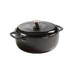 King Kooker Pre-seasoned 8 qt. Round Cast Iron Dutch Oven in Black with ...