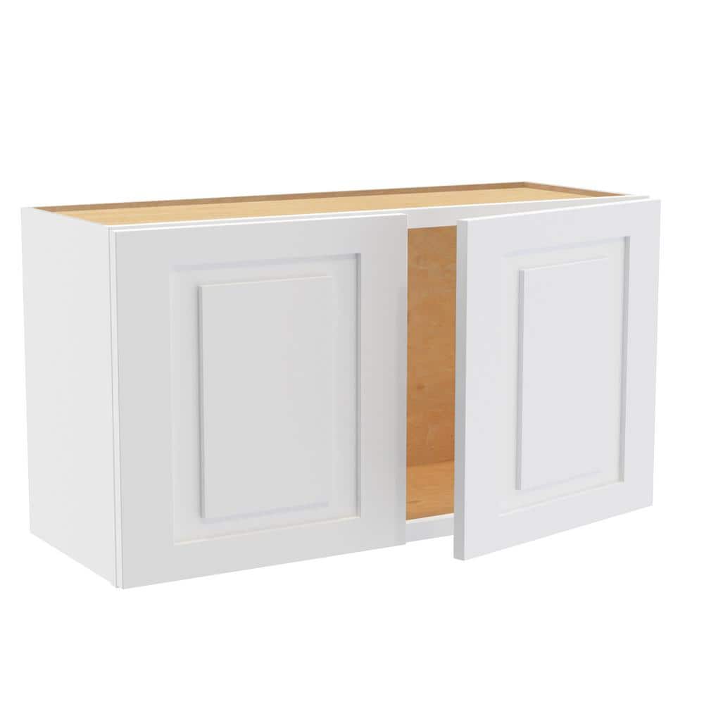 Grayson 33 in. W x 12 in. D x 18 in. H Assembled Plywood Wall Bridge Kitchen Cabinet in Pacific White with Soft Close price history on PriceWatchPro