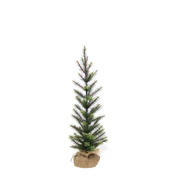 Sage and Co. Evergreen Collection 3 ft. Indoor Unlit Artificial Slim Pine Tree