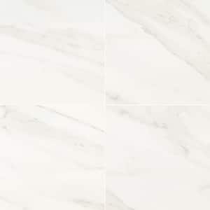 Kolasus White 24 in. x 24 in. Matte Porcelain Stone Look Floor and Wall Tile (16 sq. ft./Case)