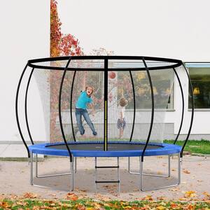 12 ft. Blue Round Trampoline with Safety Enclosure