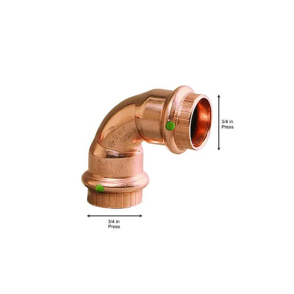 Viega ProPress 3/4 in. Press Copper 90° Elbow (10-Pack) 77420 - The Home  Depot