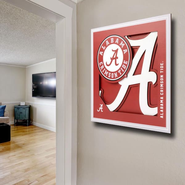 NCAA Alabama Crimson Tide 3D Logo Series Wall Art - 12x12 2506654 - The  Home Depot