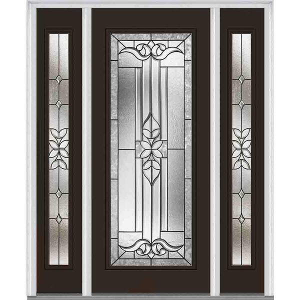 MMI Door 60 in. x 80 in. Cadence Right-Hand Inswing Full Lite Decorative Painted Steel Prehung Front Door with Sidelites