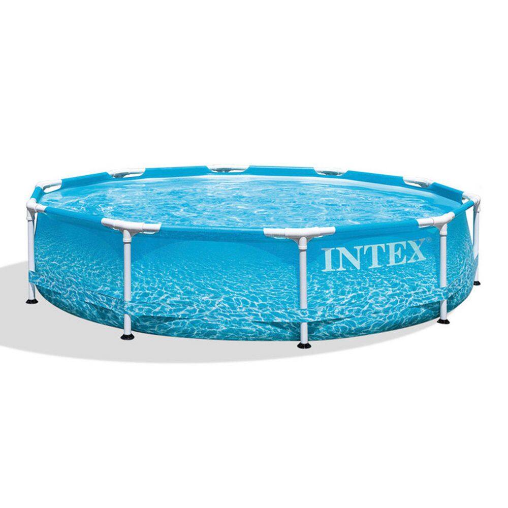 10 ft. x 30 in. Above Ground Steel Metal Frame Beachside Round Swimming Pool