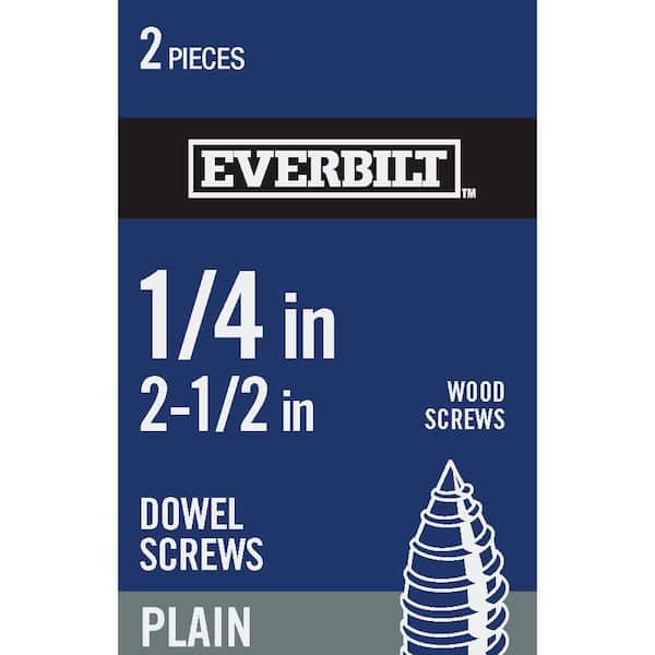 Everbilt 1/4 in.-20 TPI x 2-1/2 in. Plain Headless Dowel Screw (2-Pack)