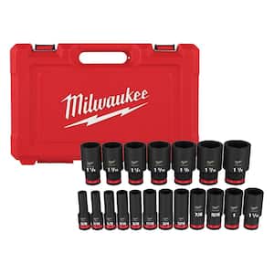 SHOCKWAVE 1/2 in. Drive SAE 6 Point Impact Socket Set (19-Piece)