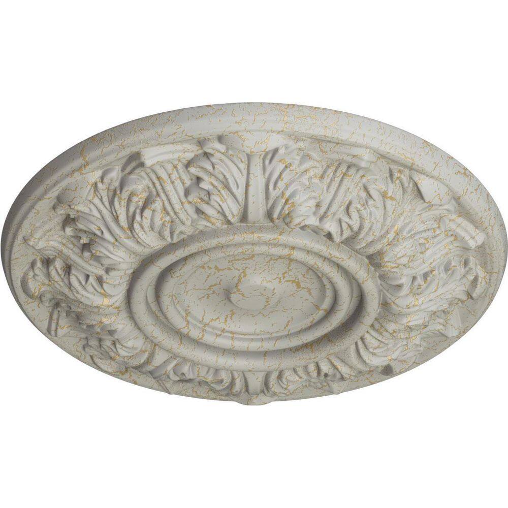 Whitman 13'' Pot of Cream Crackle Ceiling Medallion