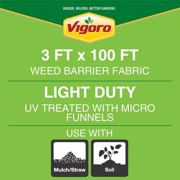 3 ft. x 100 ft. WeedBlock Weed Barrier Landscape Fabric with Microfunnels