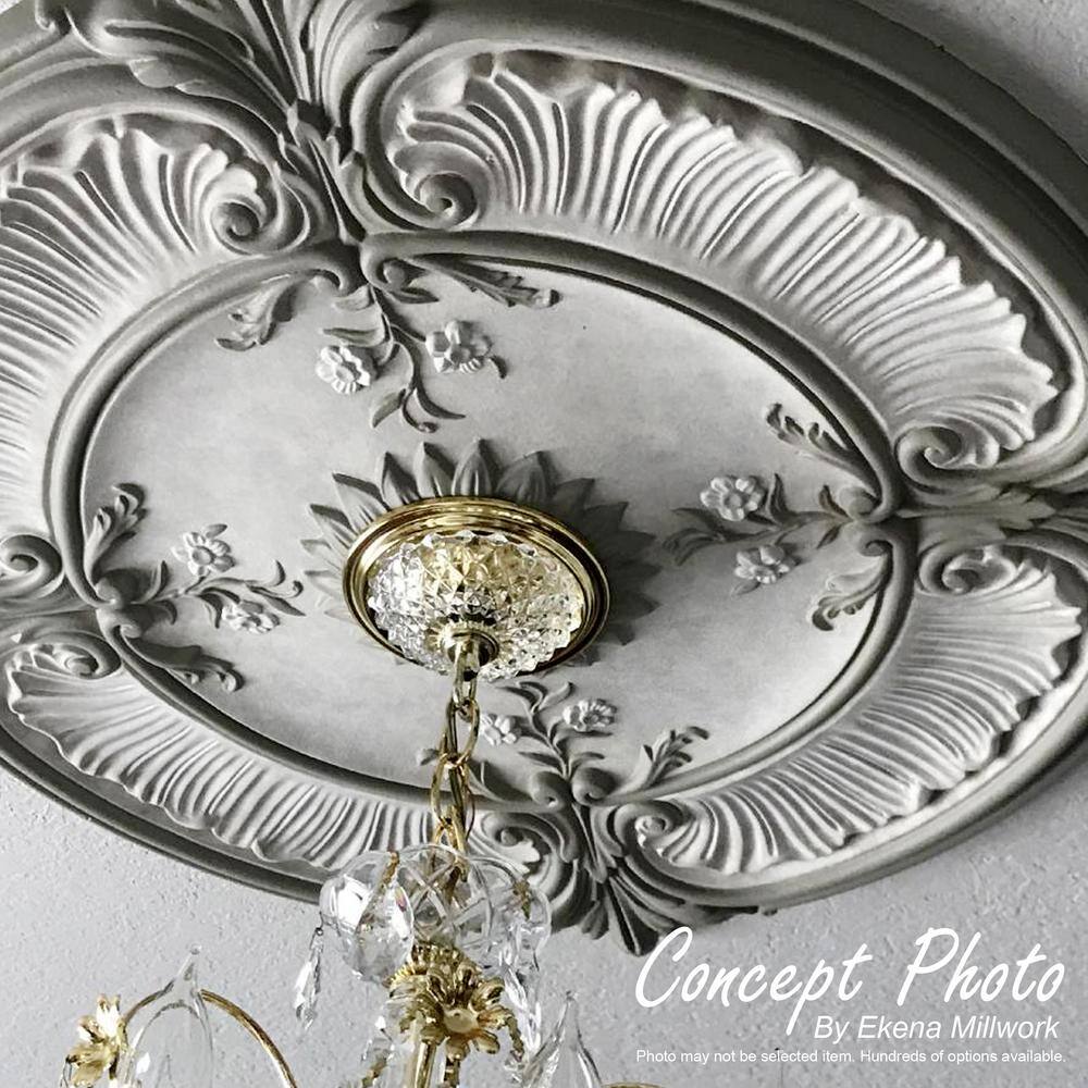 Primed White High-Density Urethane Ceiling Medallion, 39.5 Inches