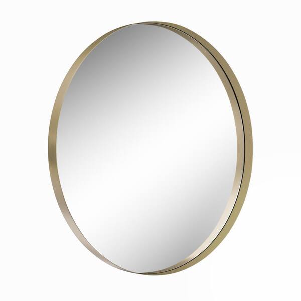 Tidoin 24 In X Modern Round, 24 Inch Round Mirror With Gold Frame