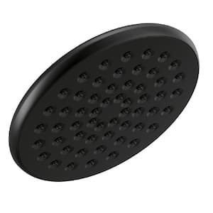 1-Spray Patterns 1.75 GPM 6.13 in. Wall Mount Fixed Shower Head in Matte Black