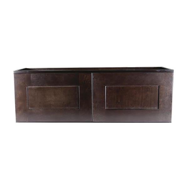Design House Brookings Plywood Ready to Assemble Shaker 33x12x12 in. 2-Door Bridge Wall Kitchen Cabinet in Espresso