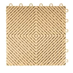 Ribtrax Smooth Home 12 in. W x 12 in. L Mocha Java Polypropylene Tile Flooring (10-Pack)