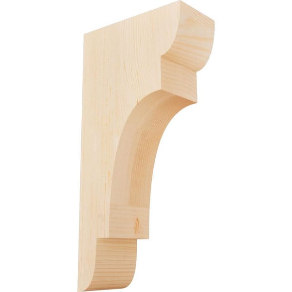 Ekena Millwork 5-1/2 in. x 12 in. x 24 in. Douglas Fir New Brighton Smooth Corbel