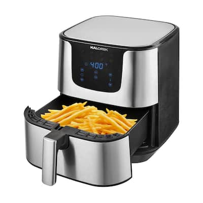 6 qt. Stainless Steel Digital Air Fryer Toaster Oven with Trivet