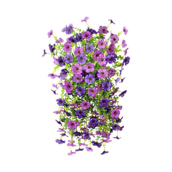 Fake Silk Daisy Flowers 15 in. Purple Artificial Outdoor Plants No