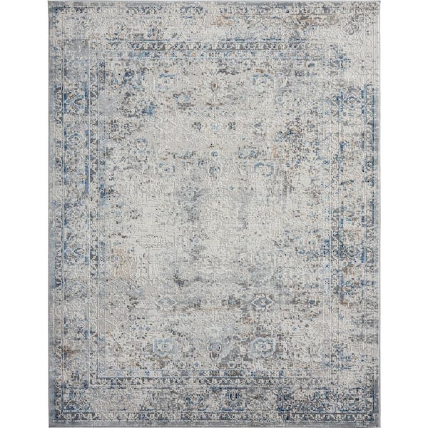 LUMINA 8 ft. x 11 ft. Vintage Blues/Greys Area Rug