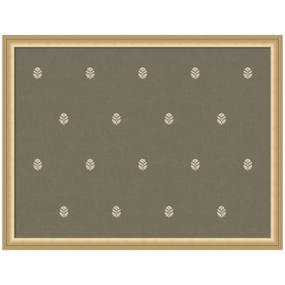 Florence 20 in. x 26 in. Gold Plastic Framed Green Botanical Block Print Memo Board price history on PriceWatchPro