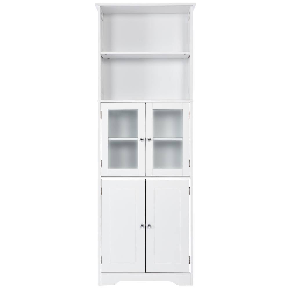 11.20 in. W x 22.60 in. D x 64.00 in. H White Linen Cabinet price history on PriceWatchPro