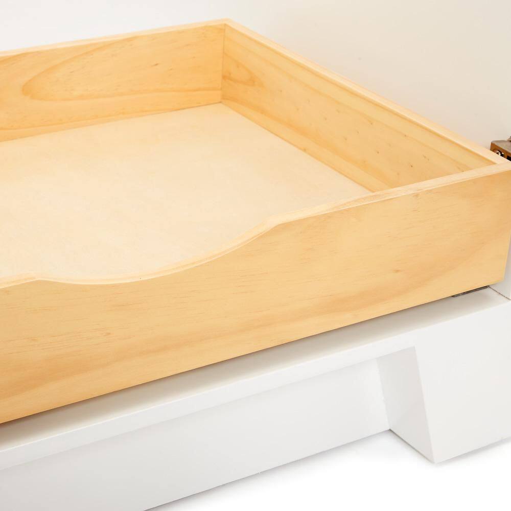 White Wood Freestanding Single Bathroom Vanity with Quartz Top