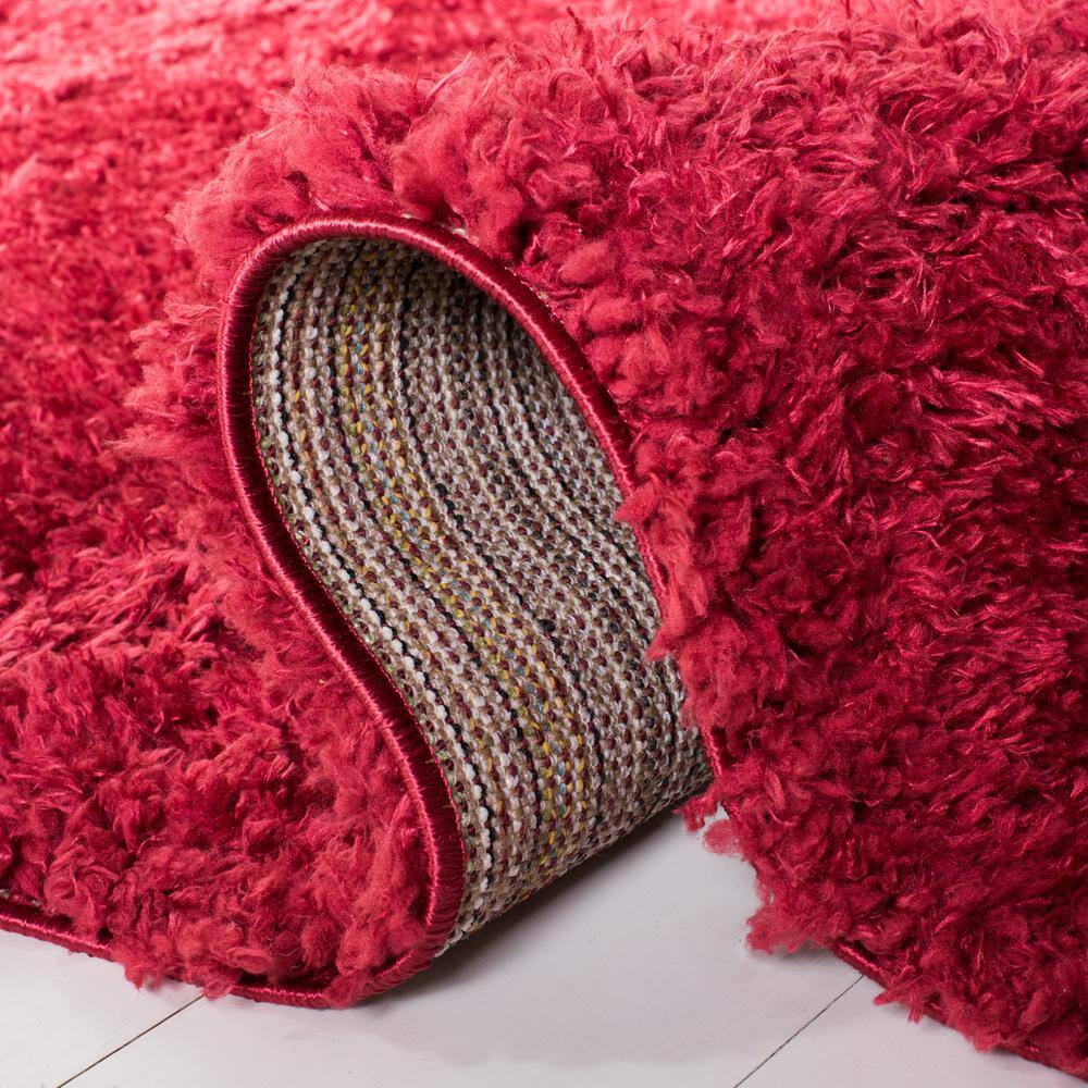 Madrid Red Shag 4' x 6' Synthetic Area Rug