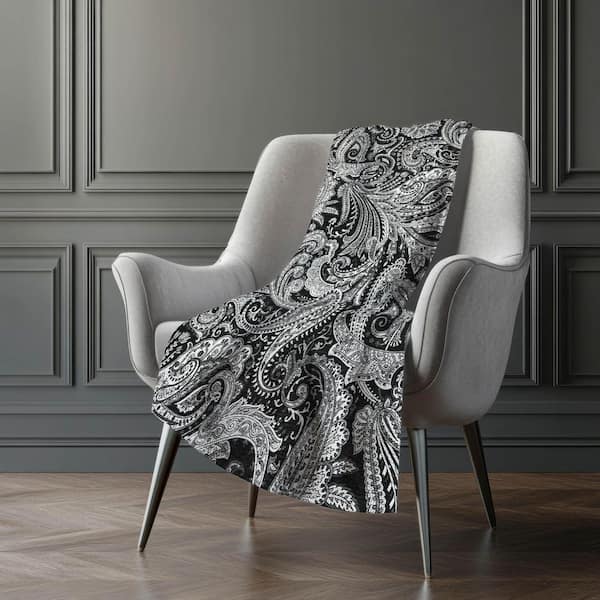 Premium Machine Washable ASB654 Black 50 in. x 70 in. Sherpa Throw Blanket