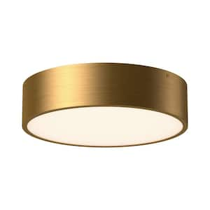 BRISBANE 16 IN AGED BRASS FLUSH MOUNT