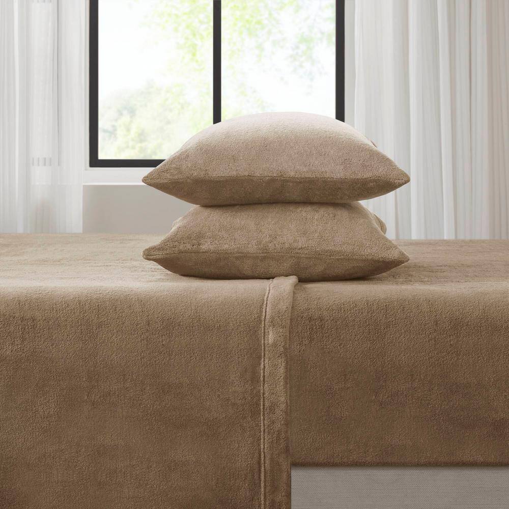 Taupe Full Soft Plush Microfiber Sheet Set