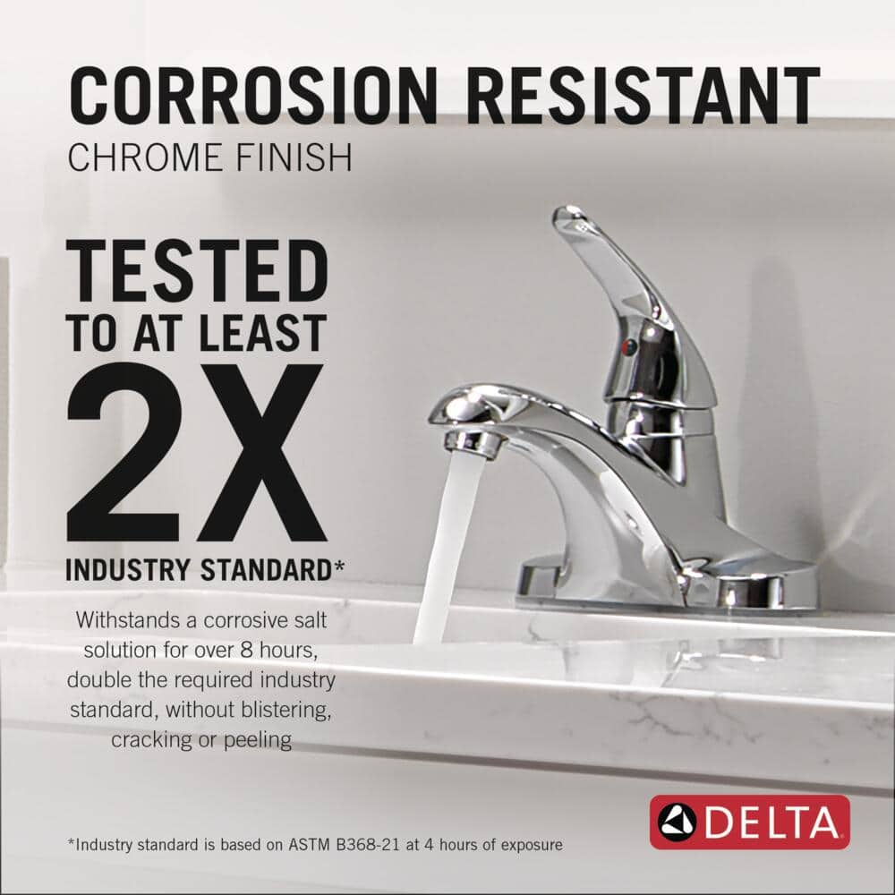 Modern Chrome Centerset 7'' Brass Bathroom Faucet with Single Handle