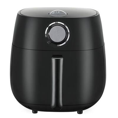 4.2 Qt. 1800-Watt Black Air Fryer with Double Ceramic Basket and Pan Set and Rapid Air Technology
