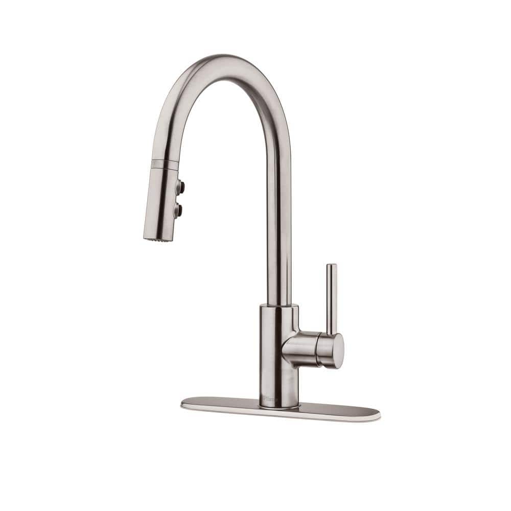 Stainless Steel Single Handle Pull-Down Kitchen Faucet