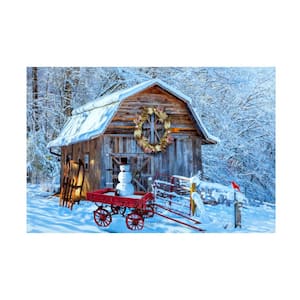 Unframed Home - 'First Snowman Of The Season' Photography Wall Art 22 in. x 32 in.