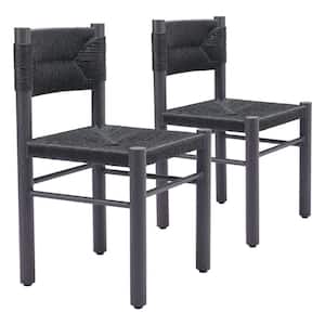 Iska Outdoor Collection Black Dining Chair - (Set of 2)