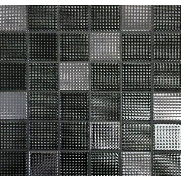 Solistone Keijo Daku Black 11.56 in. x 11.56 in. x 6.35mm Glazed Porcelain Mosaic Tile (9.28 sq. ft. / case)