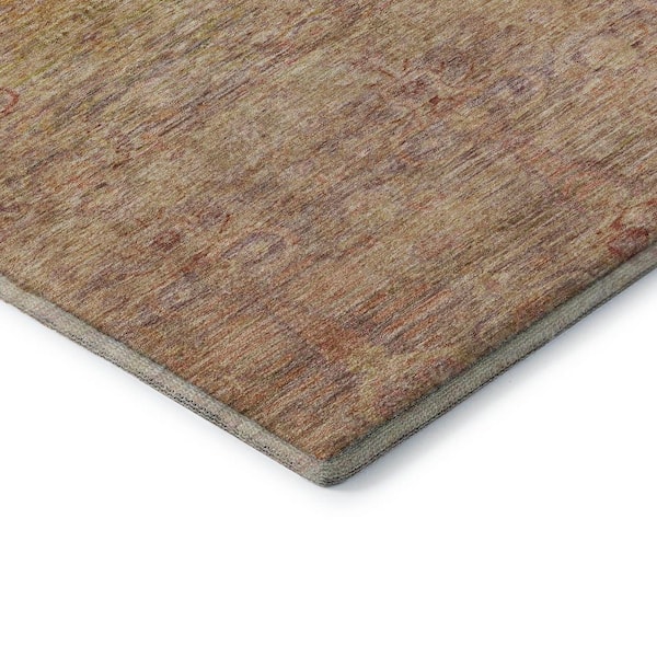 Mayfield Premium Machine Washable Abstract AMF2090 Coral 9 ft. x 12 ft. Area Rug