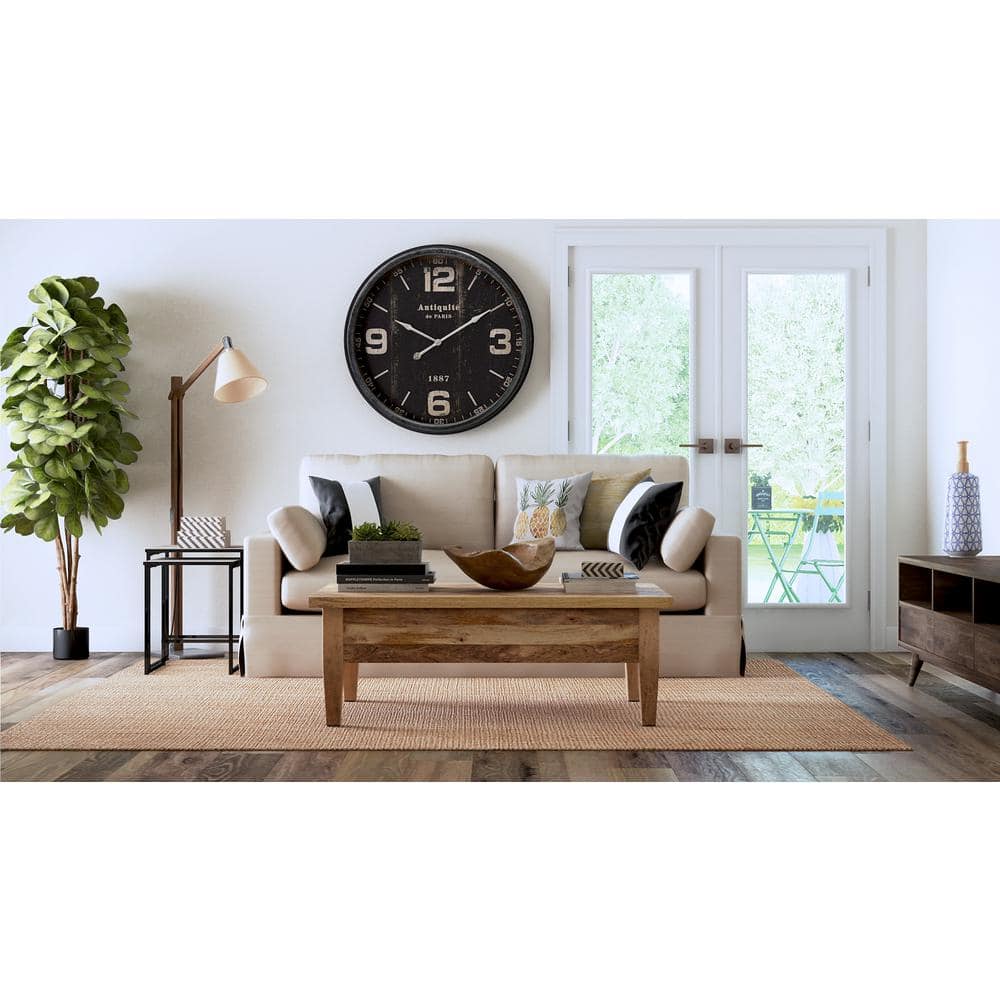 Walden Adjustable Arc Floor Lamp with Off-White Shade and Satin Steel Base