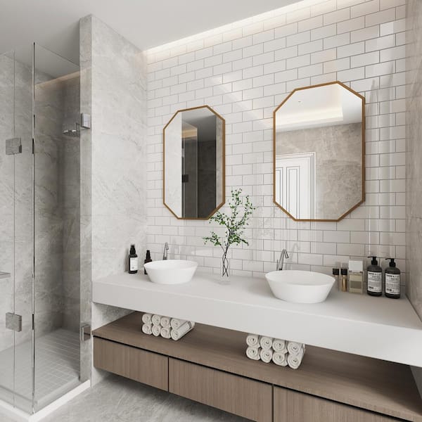Agreeable Gray 3 in. x 6 in. x 8mm Glass Subway Tile Sample