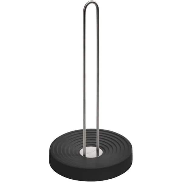 Adrinfly Weighted Base Paper Towel Holder, Tension Loop, One-Handed Tear, Charcoal