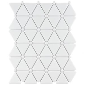 Expressions Treux White 10-1/8 in. x 12-7/8 in. x 7 mm Glass Mosaic Tile (0.91 sq. ft./Each)