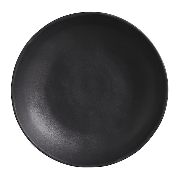 35.66 fl. oz. Matte Black Stoneware Pasta Bowl (Set of 6)