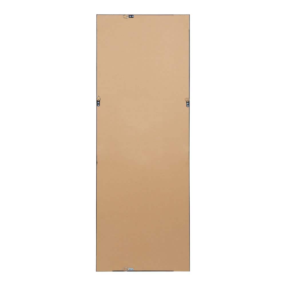 Calter Modern Black Full-Length Rectangular Wall Mirror, 55.75"