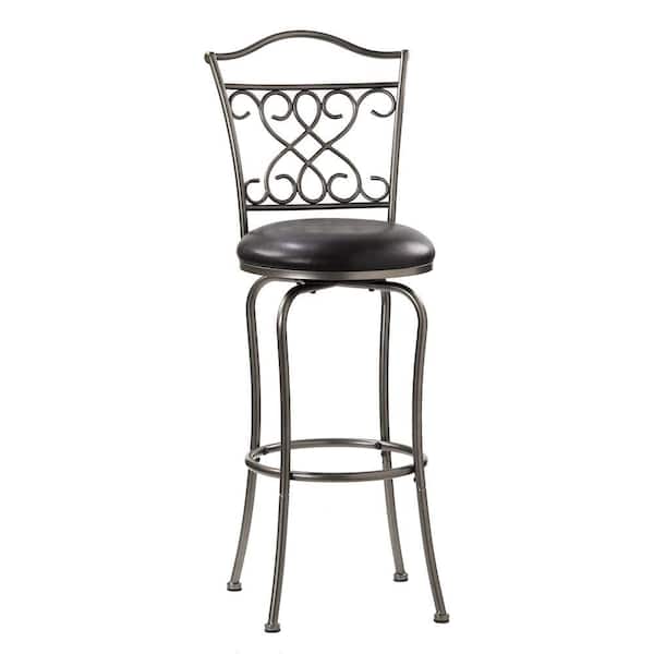 Hillsdale Furniture Wayland 30 in. Pewter Swivel Bar Stool
