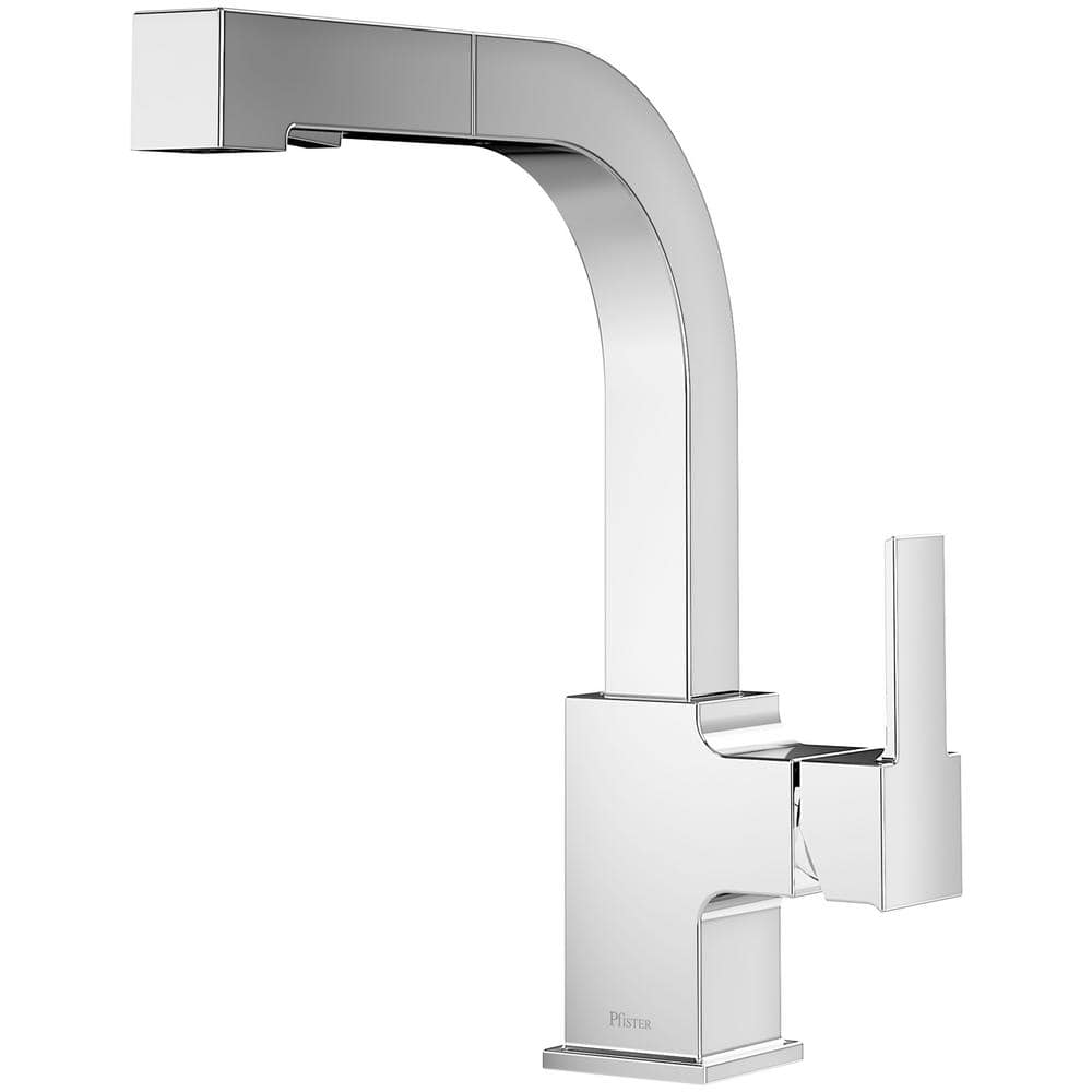 Arkitek Polished Chrome Single Handle Pull-Out Kitchen Faucet