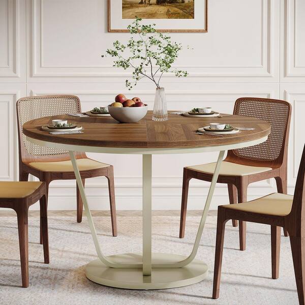 Pedestal Table with Four Black Kool Series Chairs, Round, 36