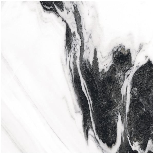 Ivy Hill Tile Magnus Wave 4 in. x 0.39 in. Matte Porcelain Marble Look Floor and Wall Tile Sample