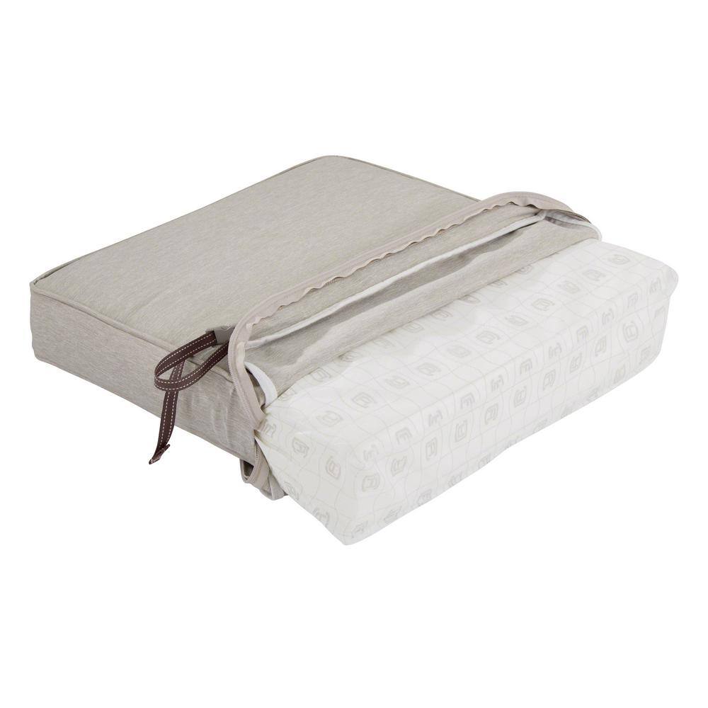 Heather Grey FadeSafe 48" Patio Bench Cushion with Water-Resistant Coating