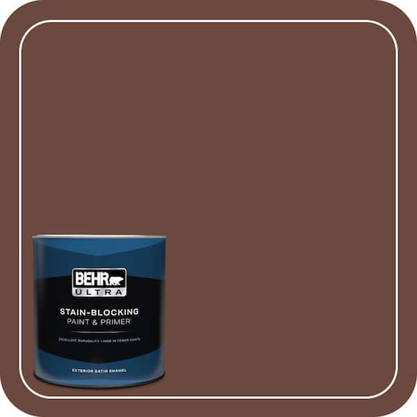 BEHR ULTRA 1 qt. #BXC-45 Classic Brown Satin Enamel Exterior Paint & Primer