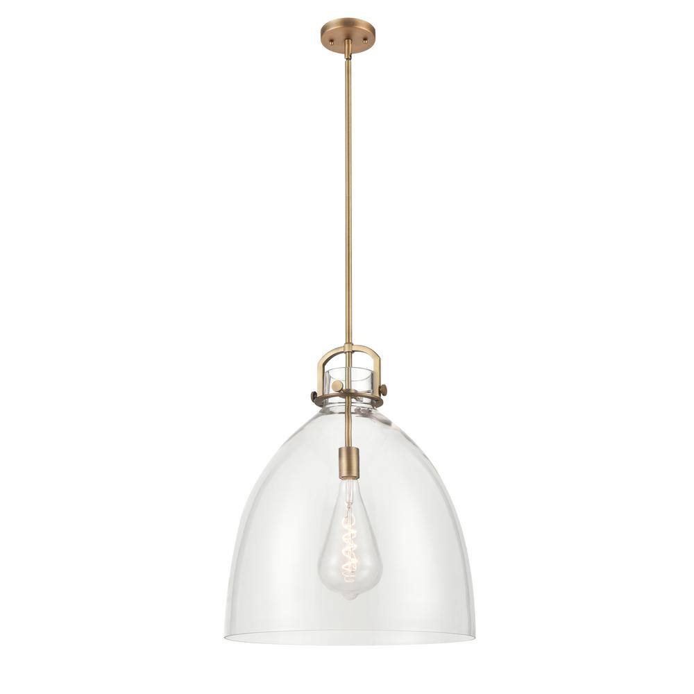 Newton Bell Brushed Brass Indoor/Outdoor Pendant Light